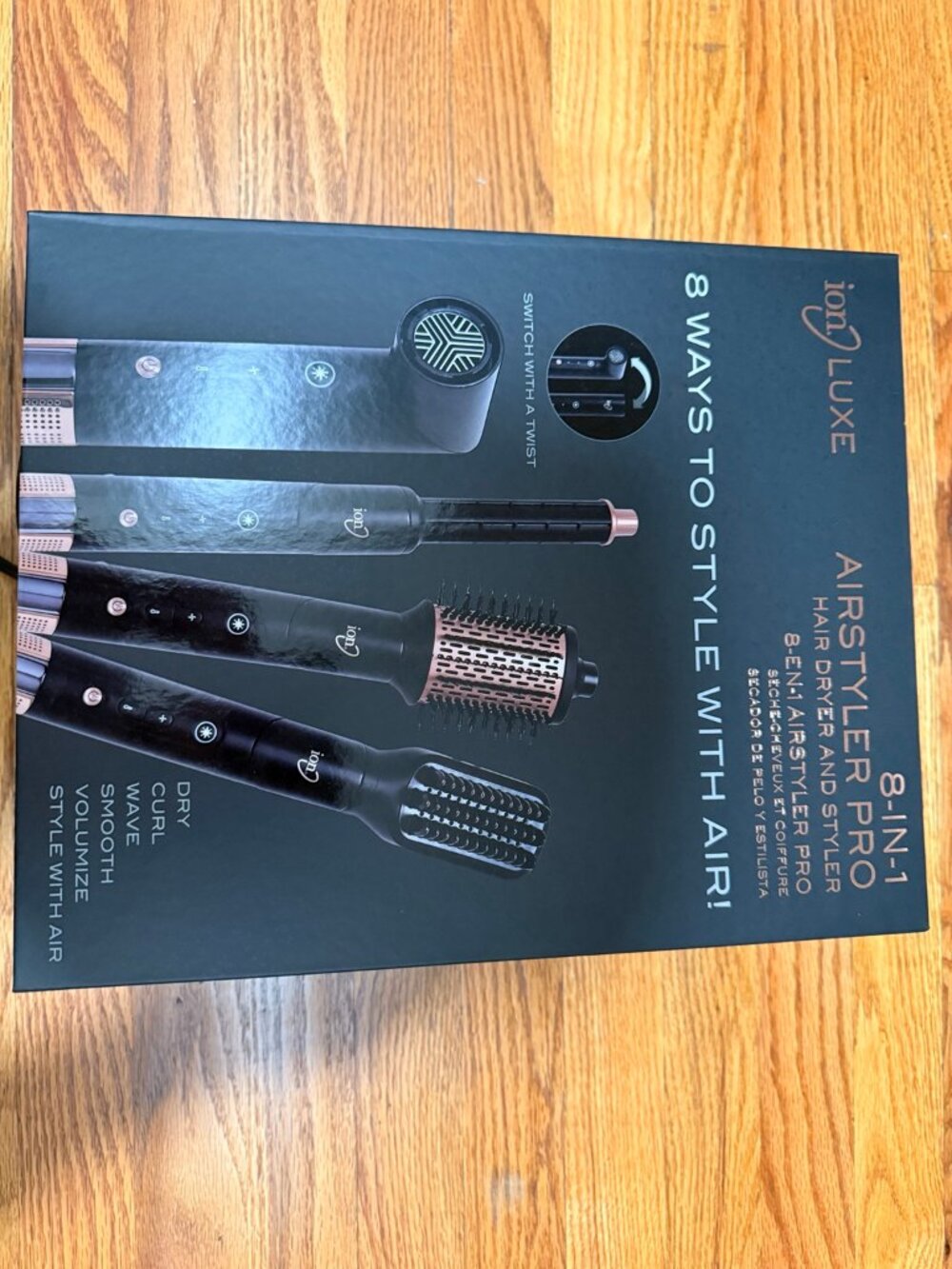 ion Luxe 8-in-1 Airstyler Pro Complete Set Black Rose Gold - Picture 3 of 5